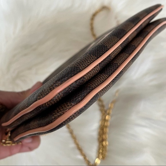 Louis Vuitton Double Zip Pochette Damier Ebene Crossbody Bag - Picture 5 of 12